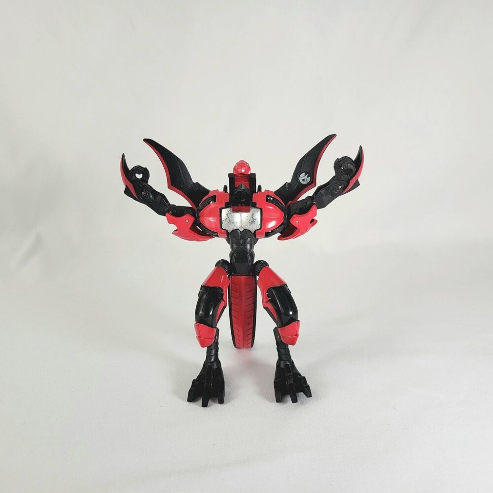 Bakugan Mechtanium Surge Pyrus Mechtogan Zenthon Toy Figure Black & Red Retro